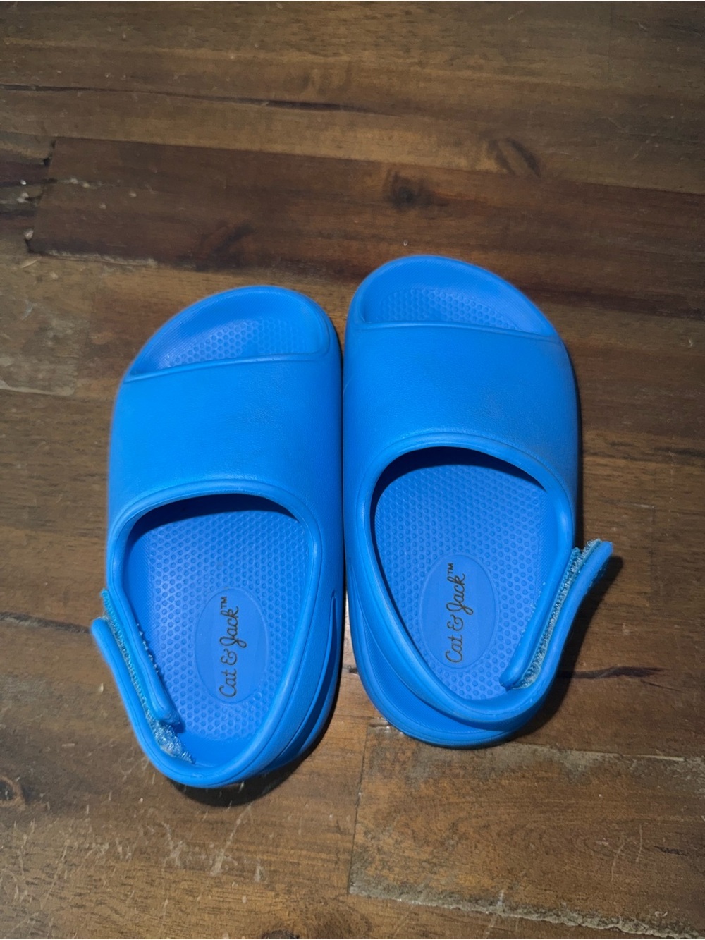 Cat & Jack Kids Bright Blue Slip-On Sandals with Back Strap